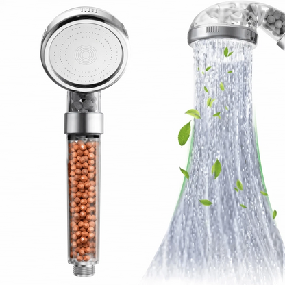 Shower Head High Pressure Universal 30% Water Saving Large Bath 3 Mineral Balls