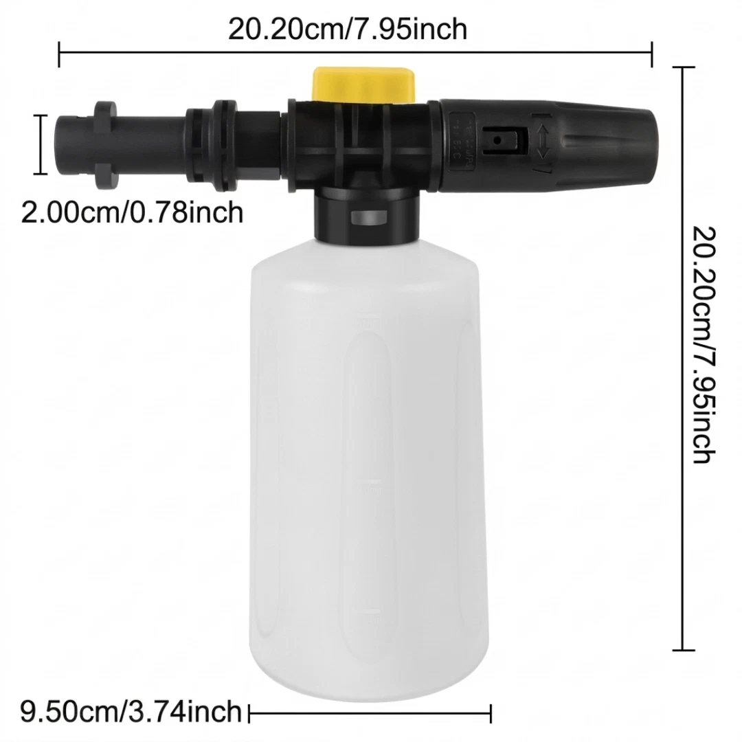 Snow Foam Lance Cannon 750ml Karcher K2 K3 K4 K5 K6 K7 Pressure Washer Car Wash