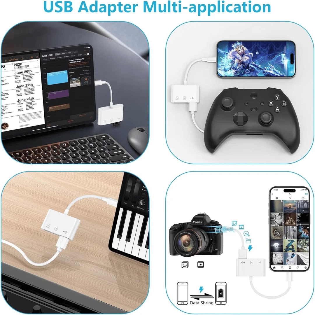 USB C SD Card Reader for iPhone iPad Android Mac | Micro SD SDHC SDXC