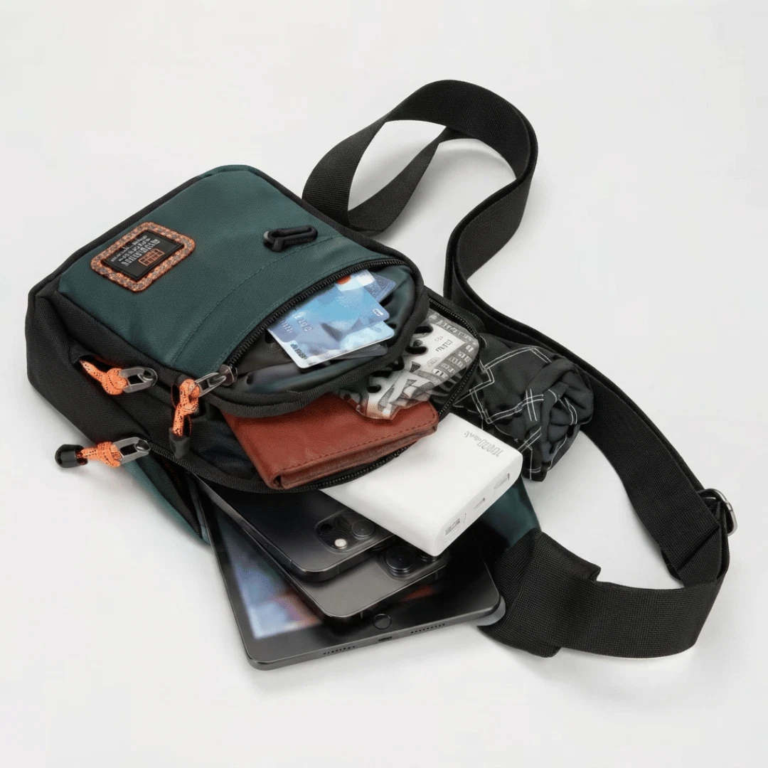 Men's Crossbody Bag Shoulder Sling Bag Anti-theft Lock Chest Bag
