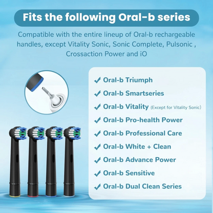 Electric Toothbrush Heads Compatible With Oral B Braun Replacement Brush Heads