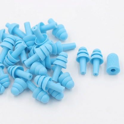 10 PAIRS Soft Silicone Reusable Ear Plugs Anti Noise Sleep Swim Work UK