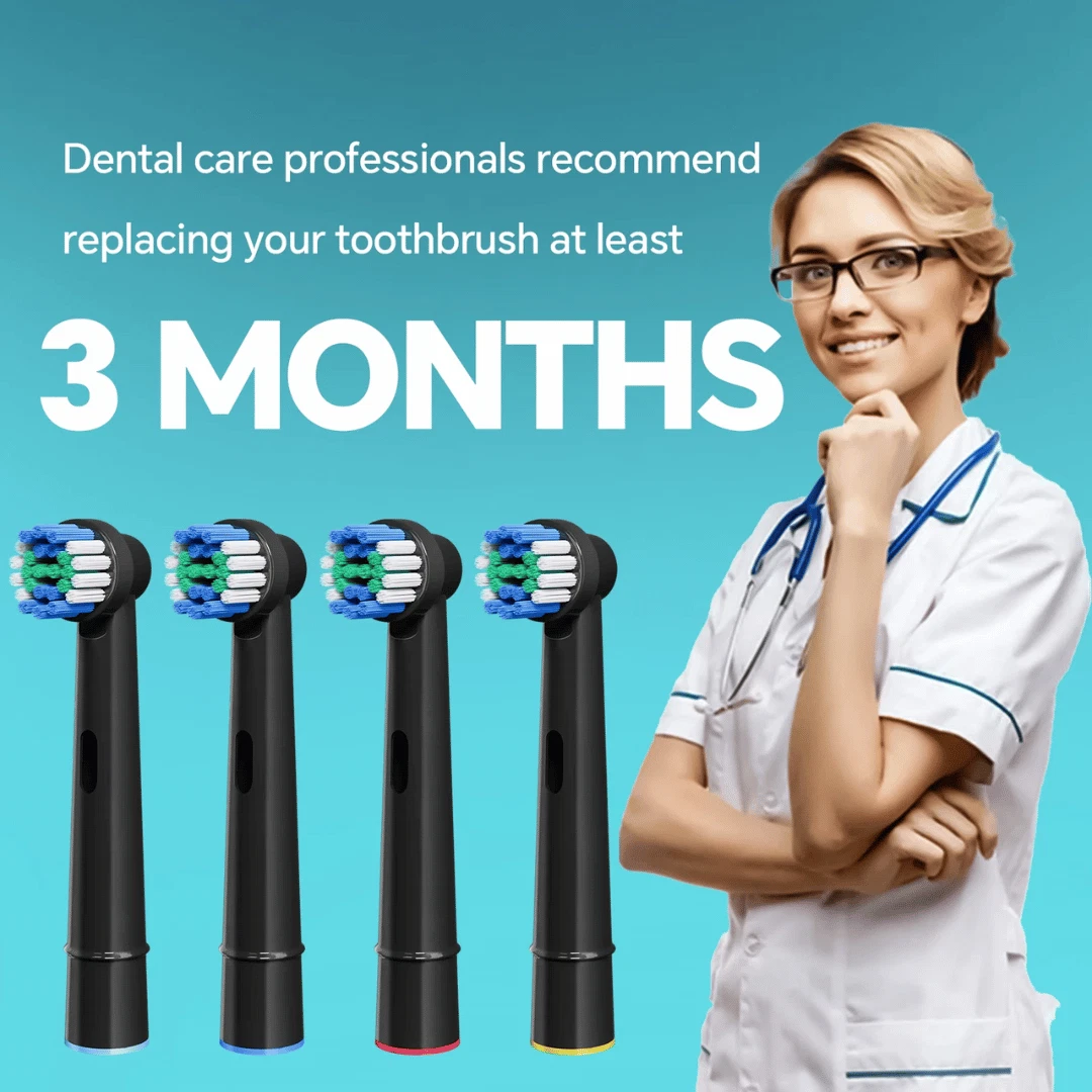 Electric Toothbrush Heads Compatible With Oral B Braun Replacement Brush Heads