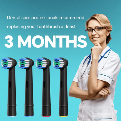 Electric Toothbrush Heads Compatible With Oral B Braun Replacement Brush Heads
