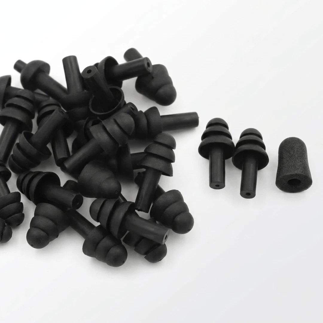 10 PAIRS Soft Silicone Reusable Ear Plugs Anti Noise Sleep Swim Work UK