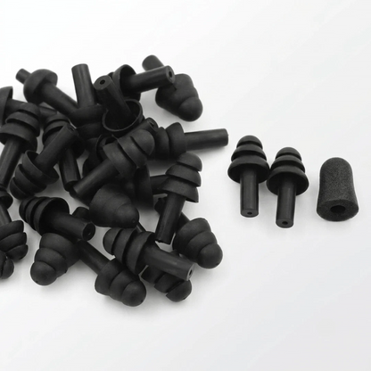 10 PAIRS Soft Silicone Reusable Ear Plugs Anti Noise Sleep Swim Work UK