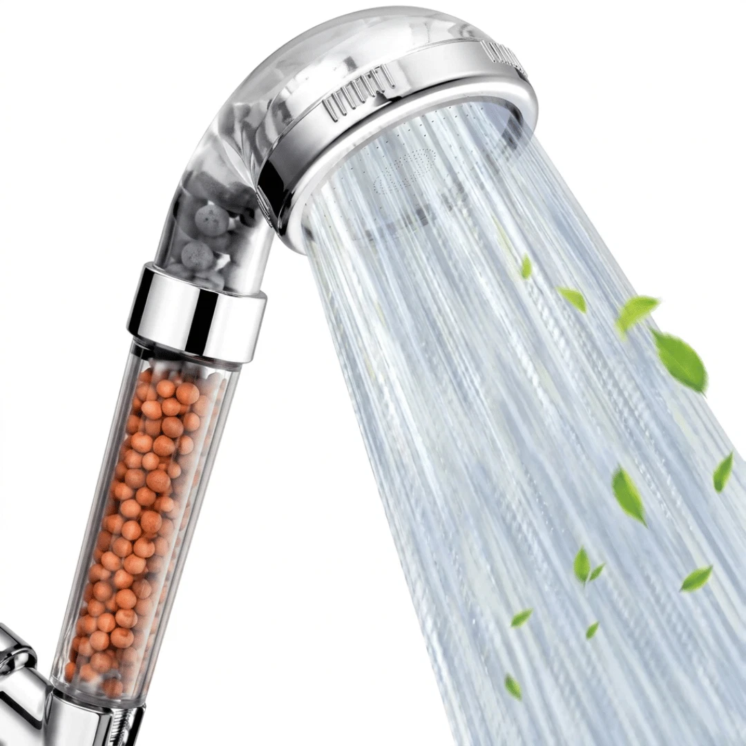 Shower Head High Pressure Universal 30% Water Saving Large Bath 3 Mineral Balls