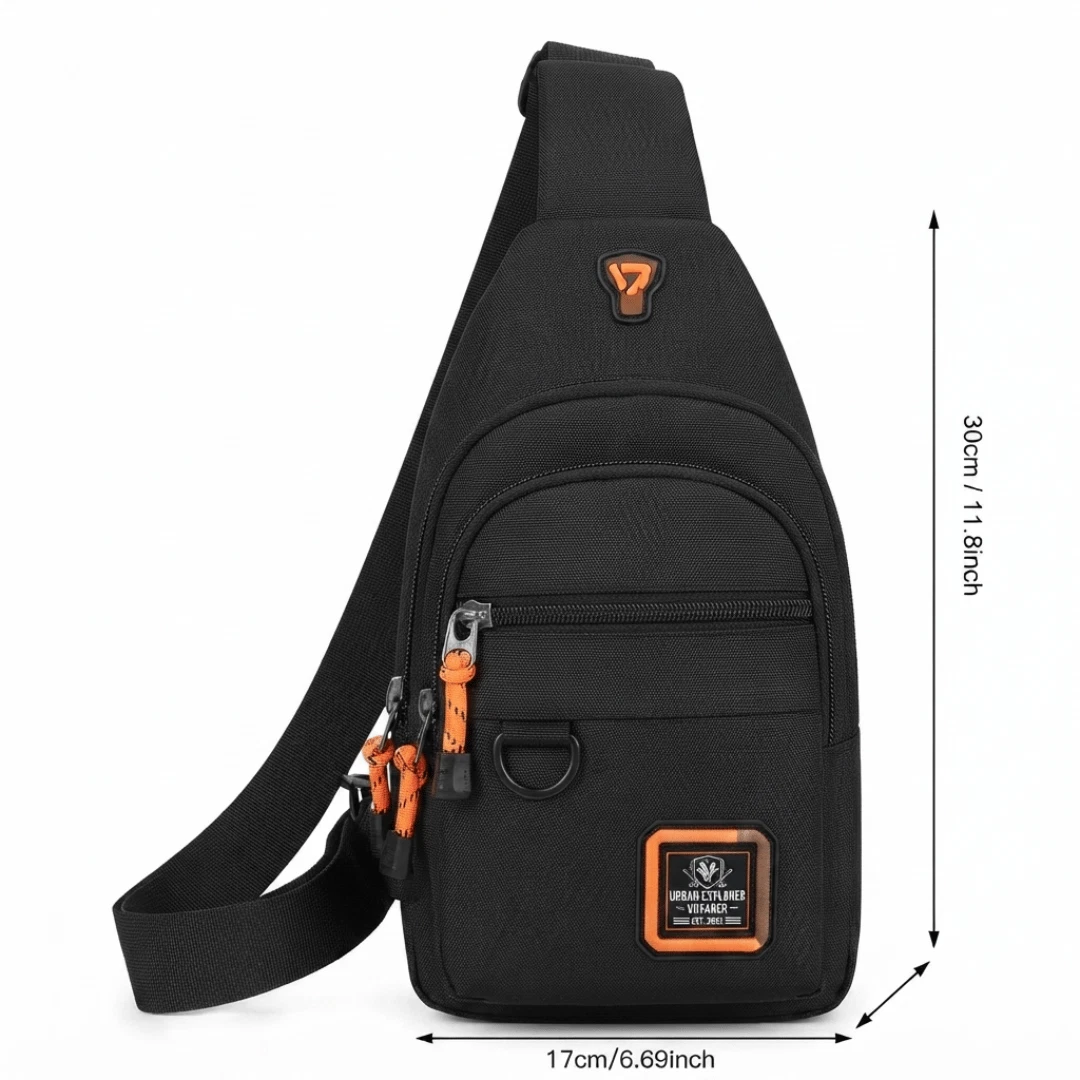 Men's Crossbody Bag Shoulder Sling Bag Anti-theft Lock Chest Bag