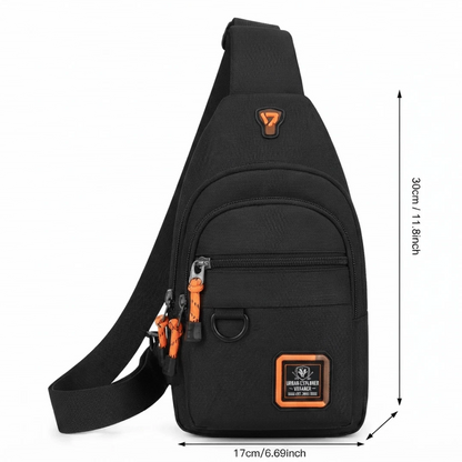 Men's Crossbody Bag Shoulder Sling Bag Anti-theft Lock Chest Bag