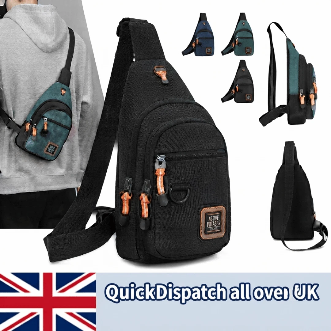 Men's Crossbody Bag Shoulder Sling Bag Anti-theft Lock Chest Bag