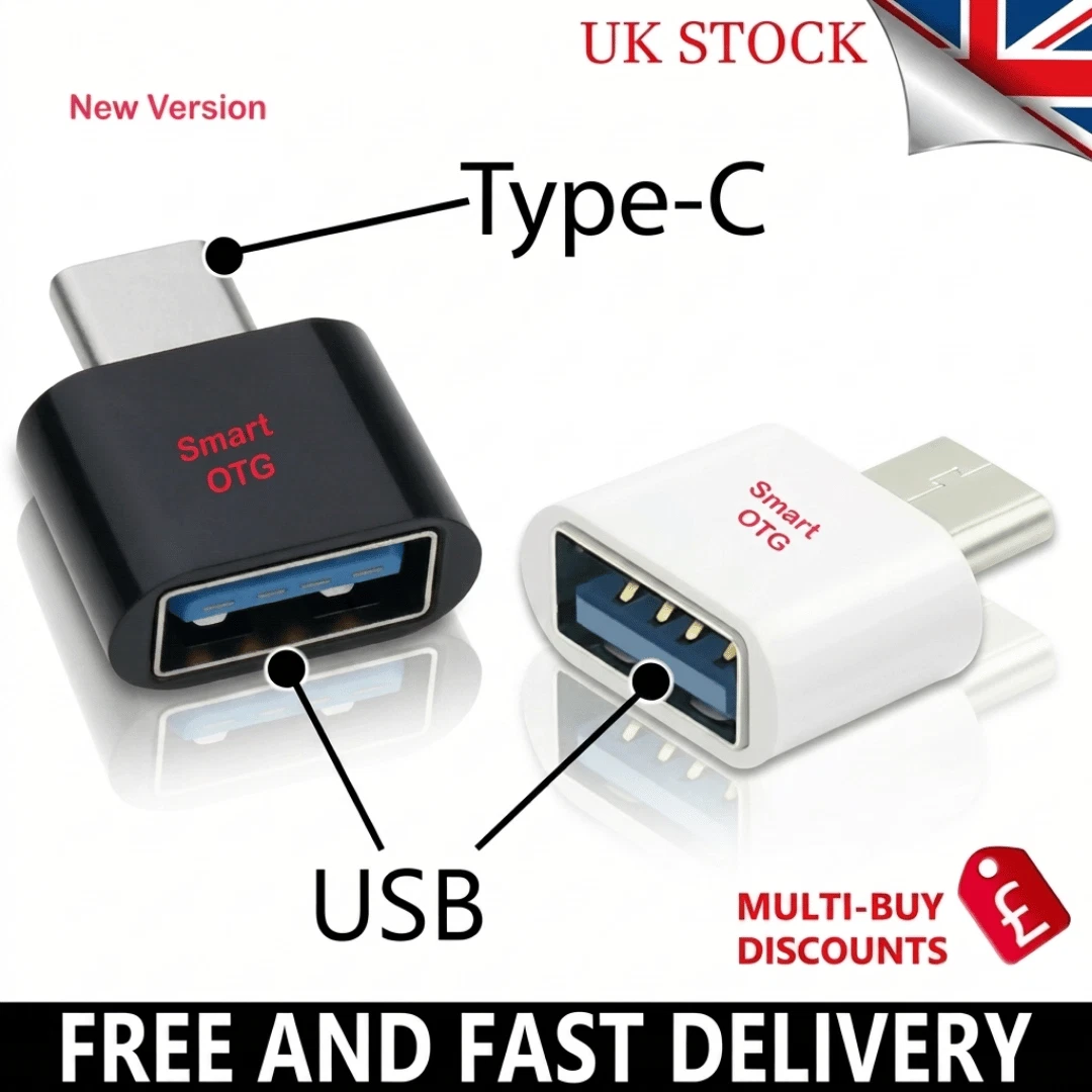 Type C to USB Adapter 3.0 USB-C 3.1 Male OTG, Female Data Connector Converter UK